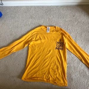I feel like Kobe Kanye west shirt yellow la lakers